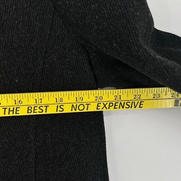 GAP Women’s Coat Size L Charcoal Hooded Recycled Wool Zip-Front Winter Jacket - Picture 10 of 16